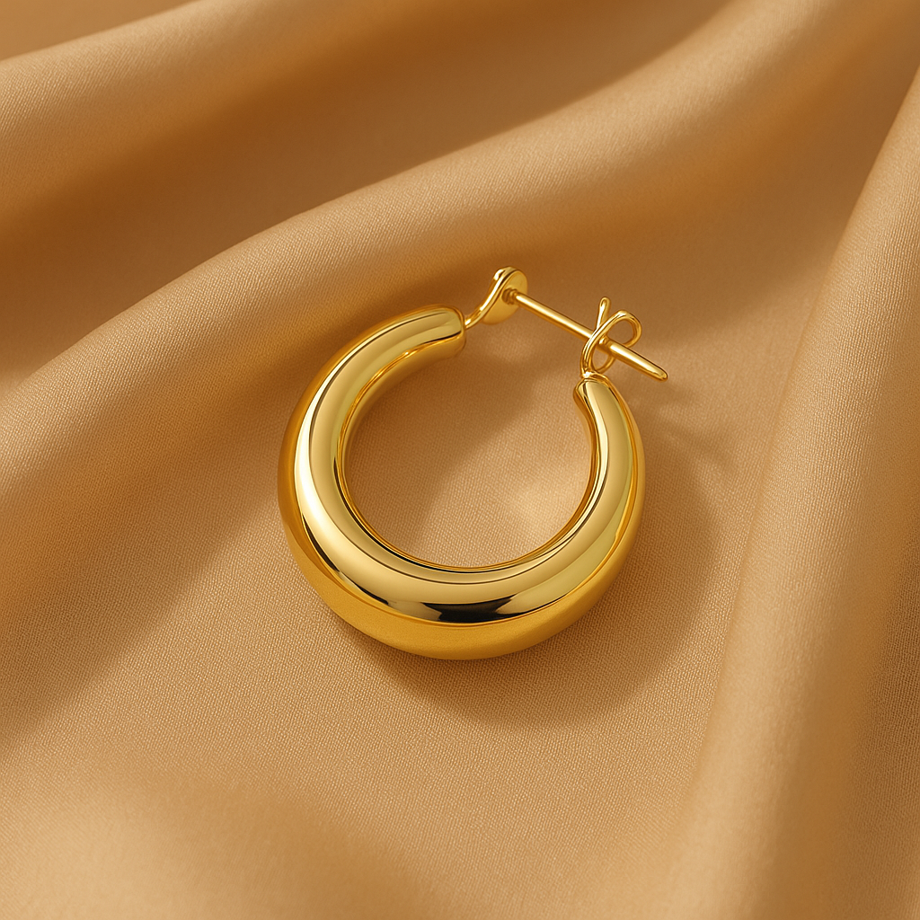 Celeste Curve Earrings (Gold)