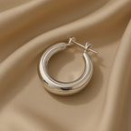 Celeste Curve Earrings (Silver)