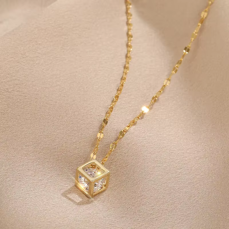 Aurora Box Necklace (Gold)