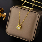 Aurora Box Necklace (Gold)